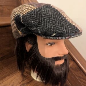 Jonathan Richards Patchwork Irish Tweed Flat Cap Made In Ireland XL 7 3/4